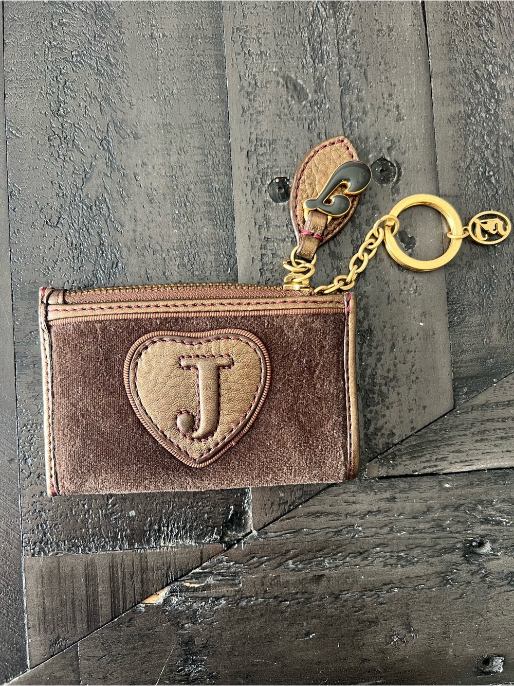 Vintage Juicy Couture Velour Coin Purse Keychain - Picture 2 of 4